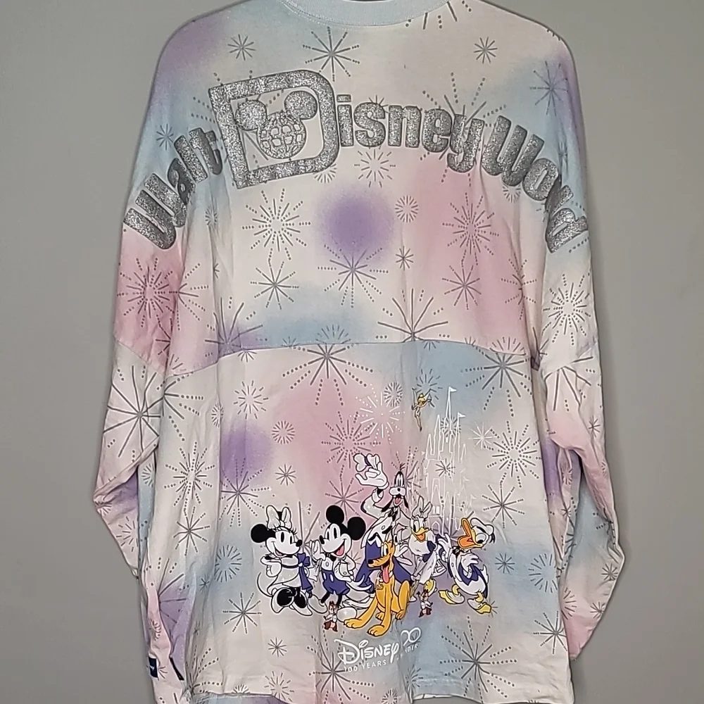 Disney Spirit Jersey 100th anniversary Pastel Tie-Dye long sleeve shirt size XXL - Picture 6 of 12
